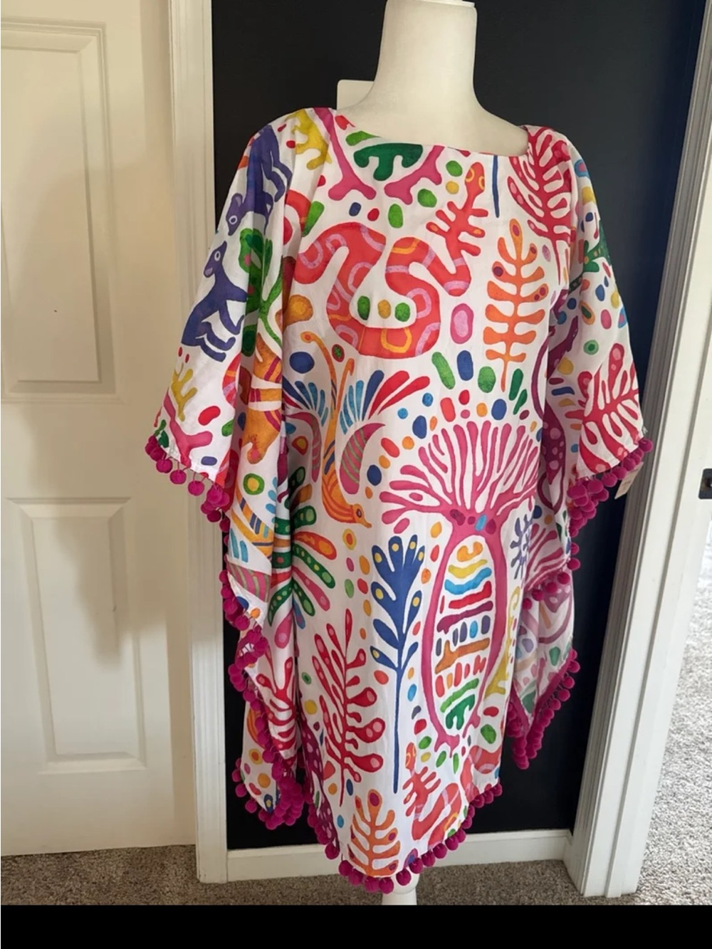 NWT Cinco Raíces Estudio Poncho Swimsuit Coverup One Size - Picture 8 of 12